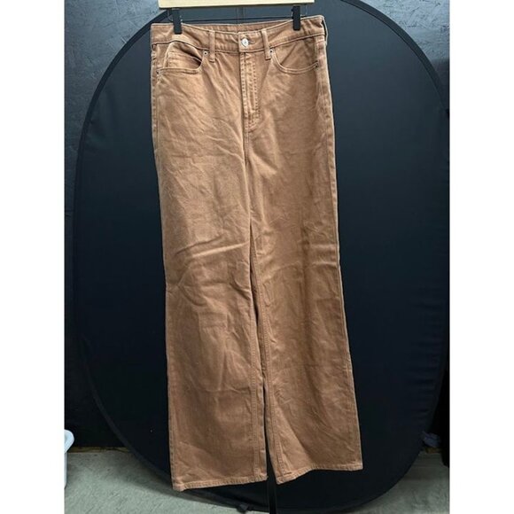 Old Navy Brown Extra High-Rise Wide Leg Pants - Picture 1 of 5